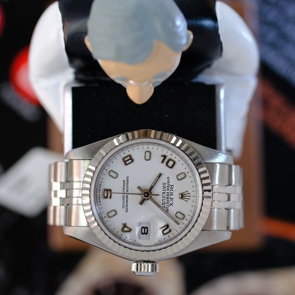 Rolex Datejust 69174 White Arabic Dial 26mm Watch - Picture 10 of 12